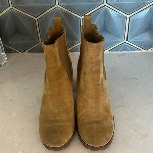 Tory Burch, suede ankle, Chelsea boots